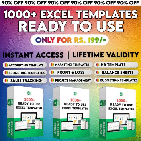 1000+ Excel Templates With Bonus