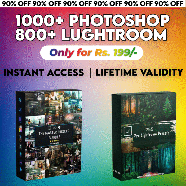 1,000 Photoshop+ 800 Lightroom Presets Bundle